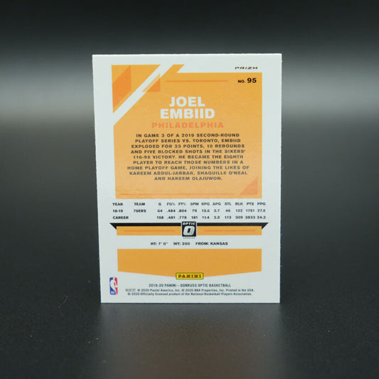 2019-20 Joel Embiid Donruss Optic Holo Prizm
