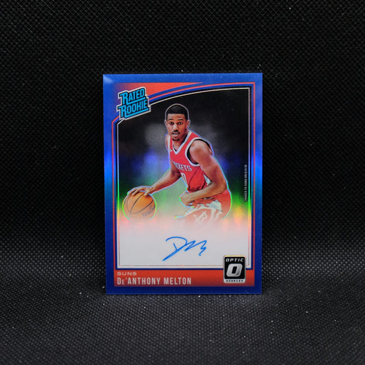 2018-19 Donruss Optic De'Anthony Melton Rated Rookie Auto Blue Prizm /49