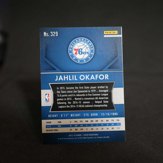 2015-16 Jahlil Okafor Panini Prizm #329 Rookie Card