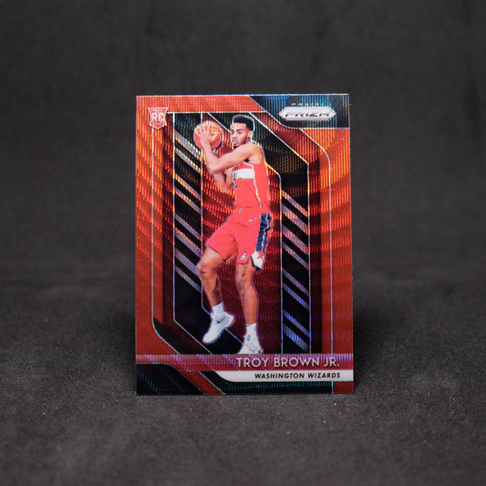 2018-19 Troy Brown Prizm - #213 Ruby Wave Prizm Rookie Card