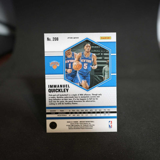 2020-21 Immanuel Quickley Mosaic Pink Camo Prizm #208 Rookie Card