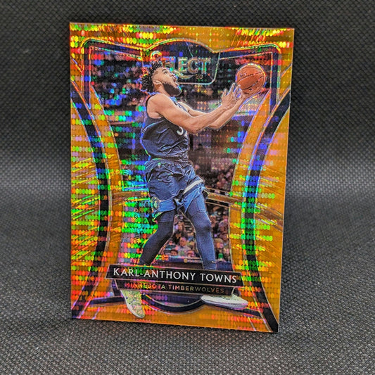 2019-20 Karl-Anthony Towns Donruss Select Neon Orange Pulsar Prizm /13