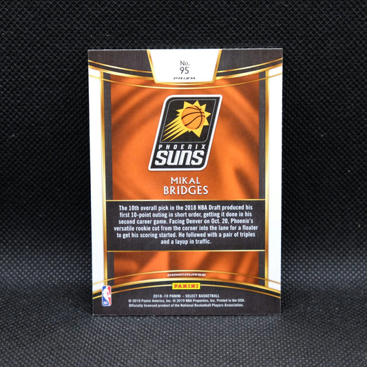 2018-19 Select Mikal Bridges Silver Prizm Rookie Card #95