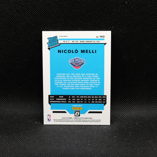 2019-20 Donruss Optic Nicolo Melli Rated Rookie Choice Red / Green Prizm