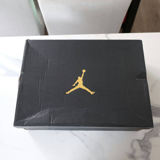 Nike Air Jordan 1 Mid White Metallic Gold Obsidian 554724-174 Size M15