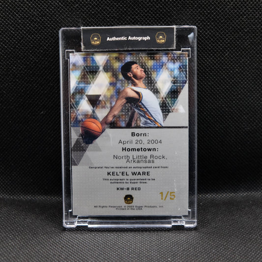 2023 Kel'el Ware Superglow 1st Ever Red Auto 1/5