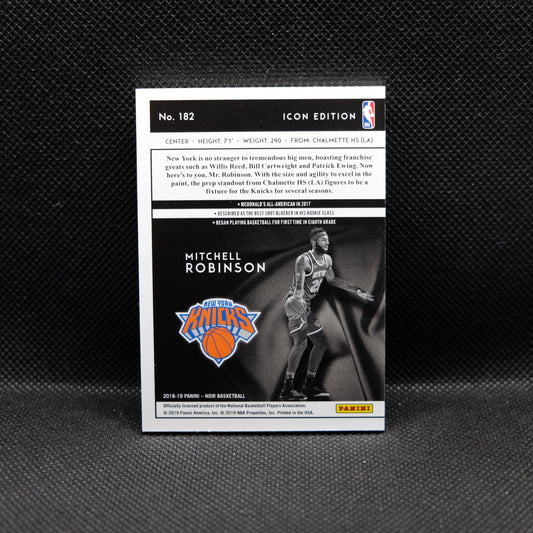 2018-19 Mitchell Robinson Noir #182 Icon Edition Rookie Card /85