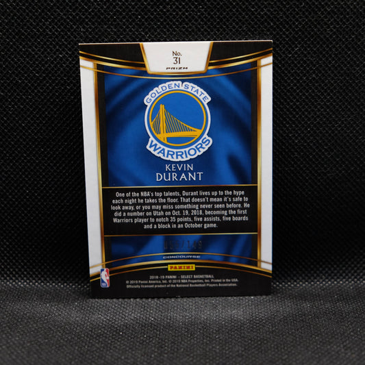 2018-19 Kevin Durant Select #31 White Prizm /149