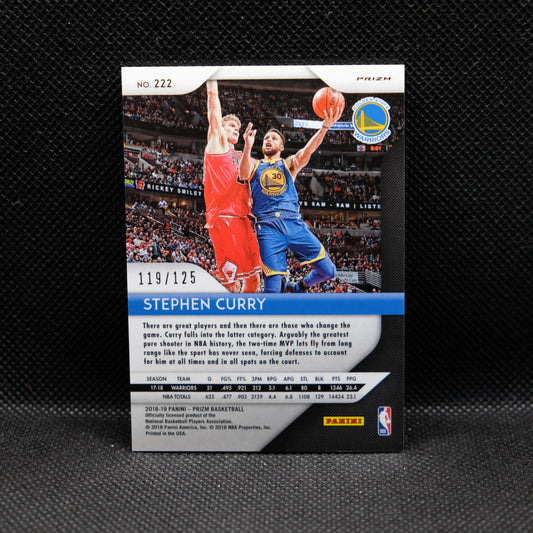 2018-19 Stephen Curry Prizm #222 Red Fast Break Prizm /125