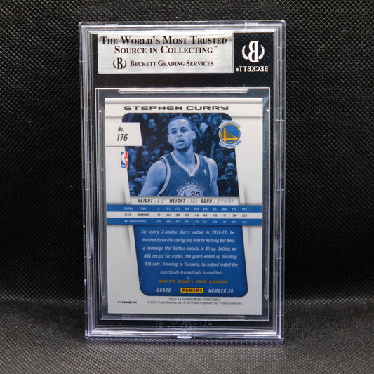 2013-14 Stephen Curry Prizm #176 Red White Blue Mosaic Prizm BGS 9 MINT
