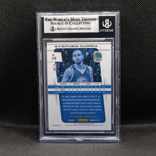 2013-14 Stephen Curry Prizm #176 Red White Blue Mosaic Prizm BGS 9 MINT (#2)