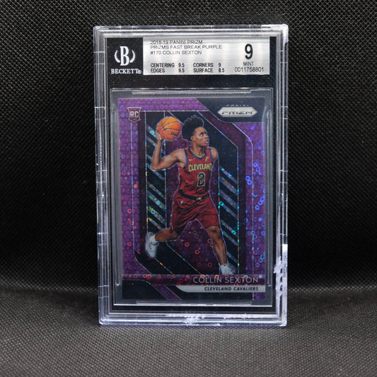 2018-19 Collin Sexton Prizm #170 Fast Break Purple Rookie BGS 9 MINT