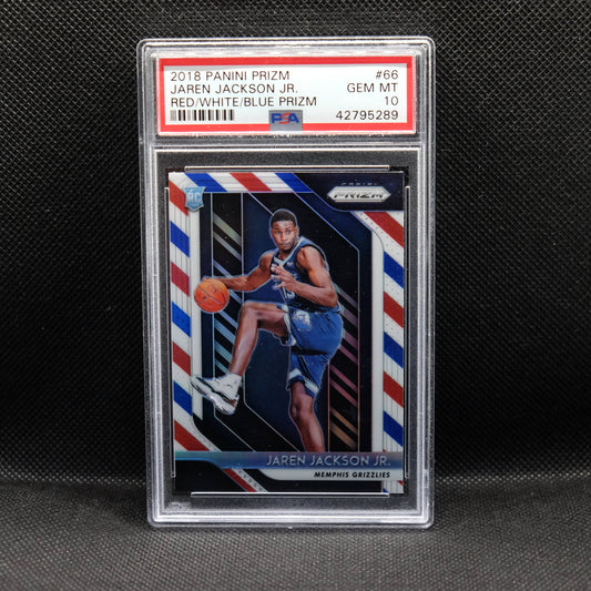 2018-19 Jaren Jackson Jr. Prizm #66 Red White Blue Prizm PSA 10 GEM MINT