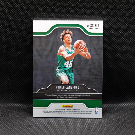 2019-20 Romeo Langford Prizm Sensational Swatches Orange Cracked Ice RC