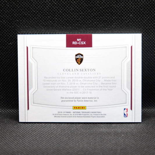 2018-19 Collin Sexton National Treasures Rookie Double Jerseys /99