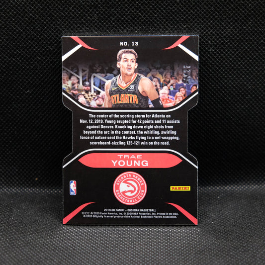 2019-20 Trae Young #13 Pitch Black Die Cut /25