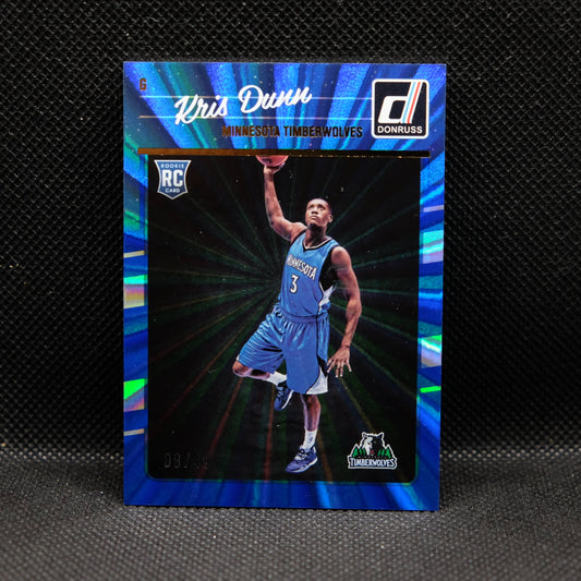 2016-17 Kris Dunn Donruss Blue Lazer /49 Rookie Card