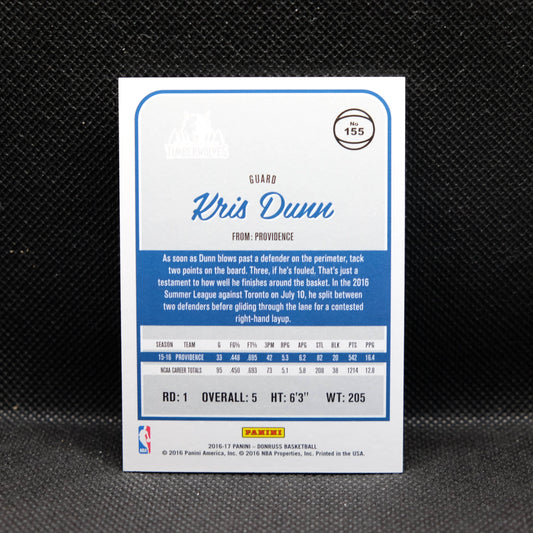 2016-17 Kris Dunn Donruss Blue Lazer /49 Rookie Card