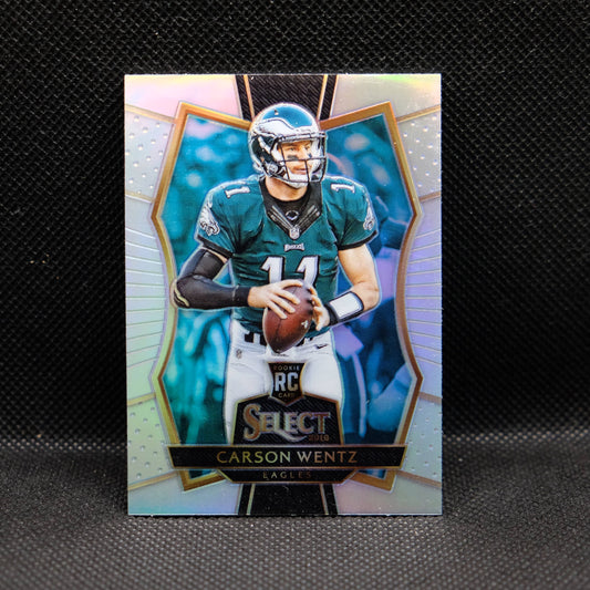 2016 Carson Wentz Select #135 Silver Prizm Rookie Card