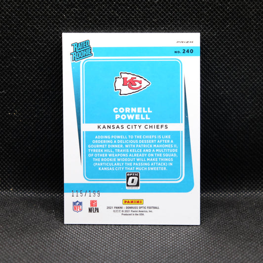 2021 Cornell Powell Donruss Optic Rated Rookie /199