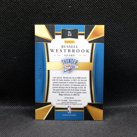 2017-18 Russell Westbrook Select #22 Maroon Prizm /199