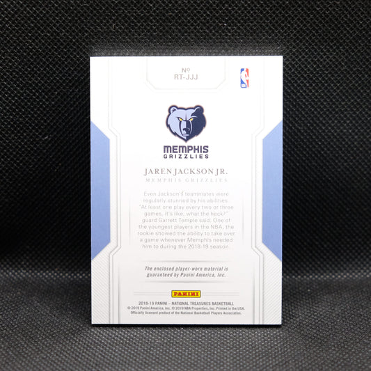 2018-19 Jaren Jackson Jr. National Treasures RT-JJJ Rookie Triple Patch 60/99