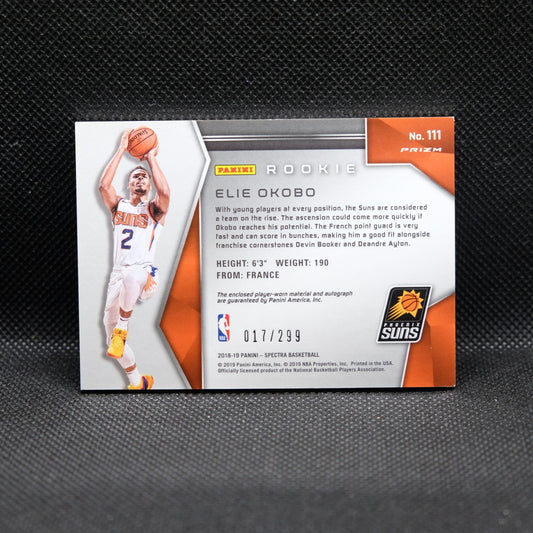 2018-19 Elie Okobo Select Silver Prizm Spectra Rookie Patch Auto /299