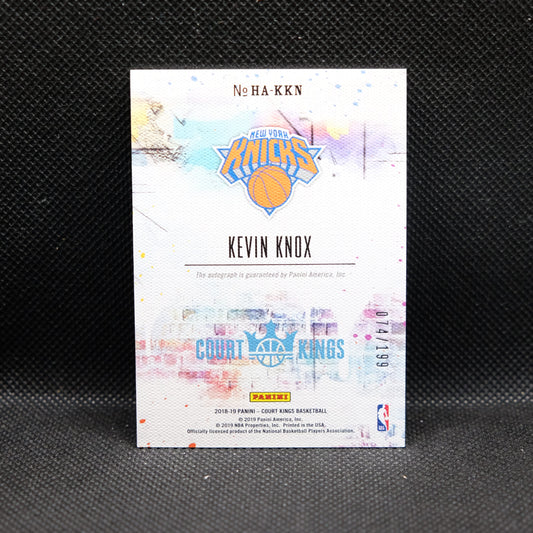 2018-19 Kevin Knox Court Kings HA-KKN Heir Apparent Rookie Auto /199