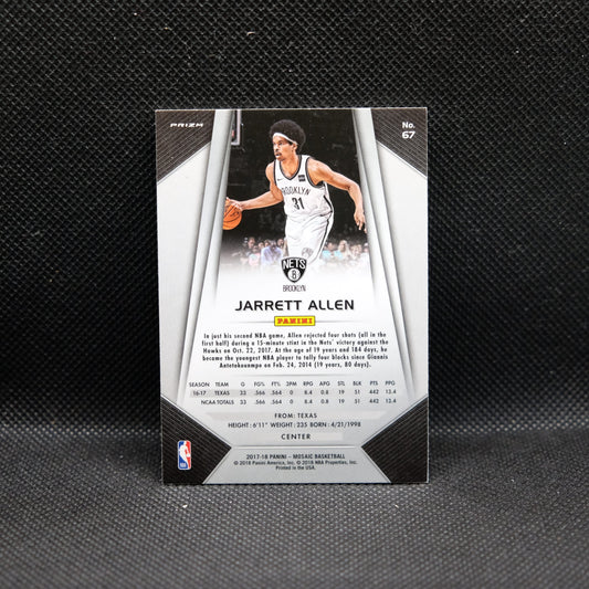 2017-18 Jarrett Allen Mosaic #67 Silver Mosaic Prizm Rookie Card