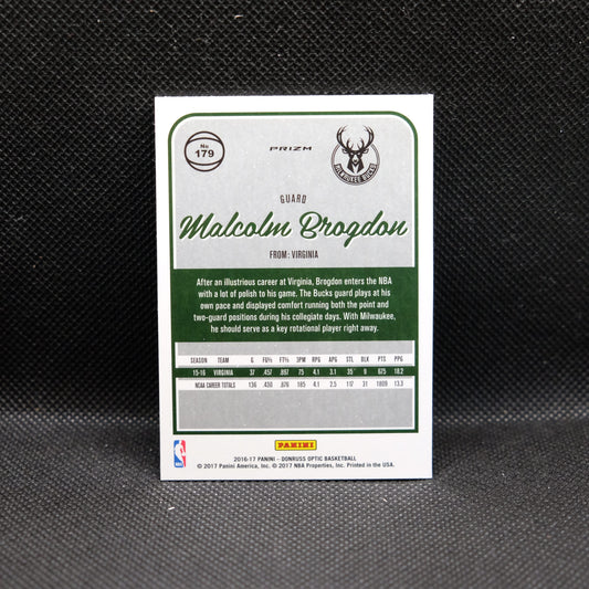 2016-17 Malcolm Brogdon Donruss Optic #179 Silver Prizm Rookie
