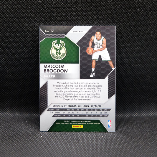 2016-17 Malcolm Brogdon Prizm #17 Checkerboard Silver Prizm