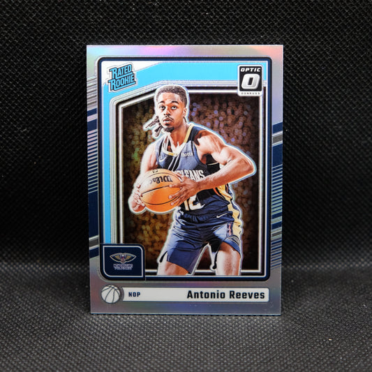 2024-24 Antonio Reeves Donruss Optic Rated Rookie Silver Holo Prizm