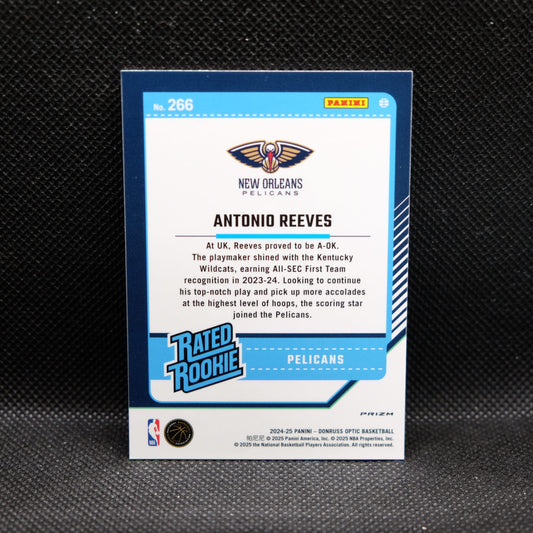 2024-24 Antonio Reeves Donruss Optic Rated Rookie Pink Hyper Prizm