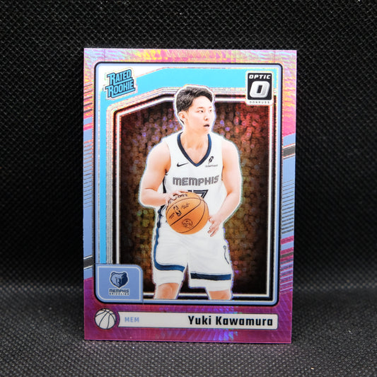 2024-24 Yuki Kawamura Donruss Optic Rated Rookie Pink Hyper Prizm
