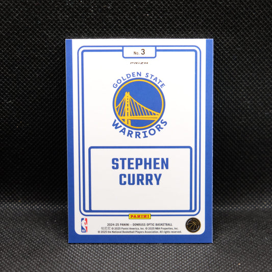 2024-24 Stephen Curry Donruss Optic #3 Winner Stays Purple Prizm
