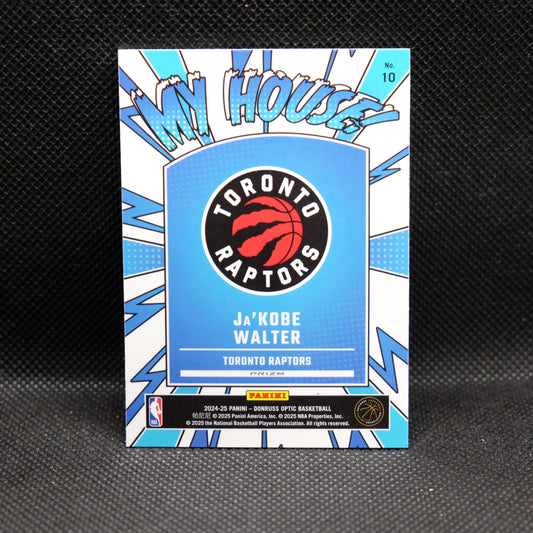 2024-24 Ja'Kobe Walter Donruss Optic My House Rookie Card Purple Prizm