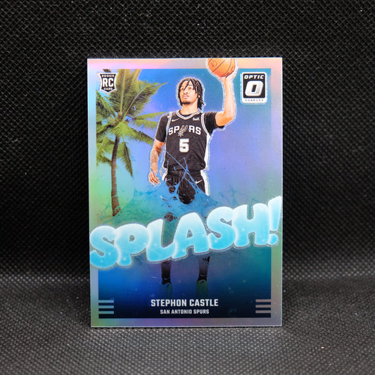 2024-24 Stephon Castle Donruss Optic Splash Silver Prizm Rookie Card