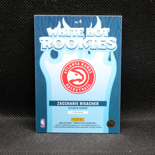 2024-24 Zaccharie Risacher Donruss Optic White Hot Rookies Purple Prizm