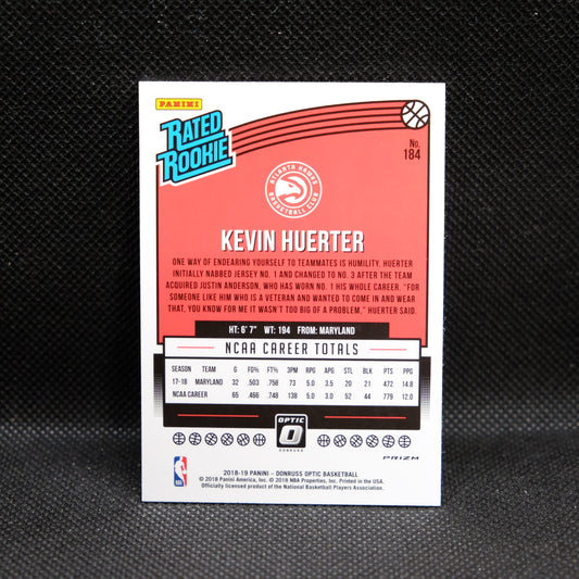 2018-19 Kevin Huerter Donrus Optic Rated Rookie Mojo Prizm