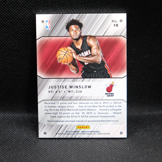 2015-16 Justice Winslow Absolute Tools of the Trade Dual Patch Rookie /25