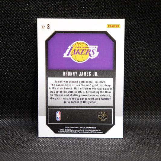 2024-25 Bronny James Jr. Prizm #8 Emergent Rookie Card
