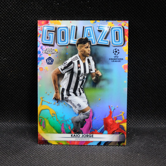 2021-22 Kaio Jorge Topps Chrome UEFA UCL Golazo RC Refractor