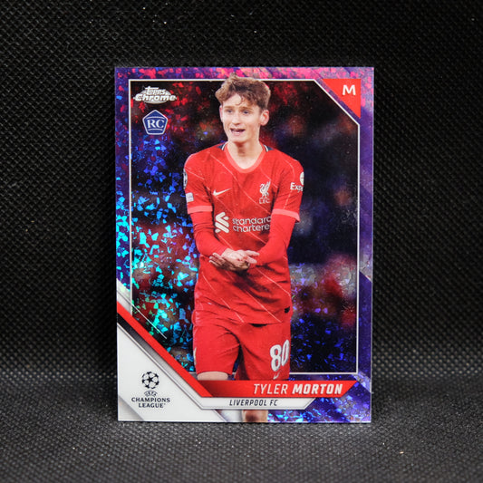 2021-22 Tyler Morton Topps Chrome UEFA UCL #87 Purple Mini Diamond /250