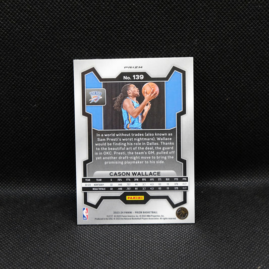 Cason Wallace - 2023-24 Panini Prizm Fast Break Prizm Rookie Card #139