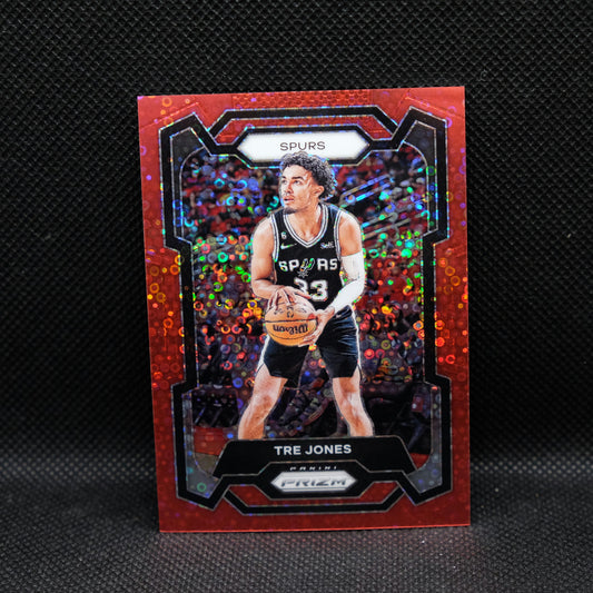 2023-24 Panini Prizm - Tre Jones Red Fast Break Prizm /100