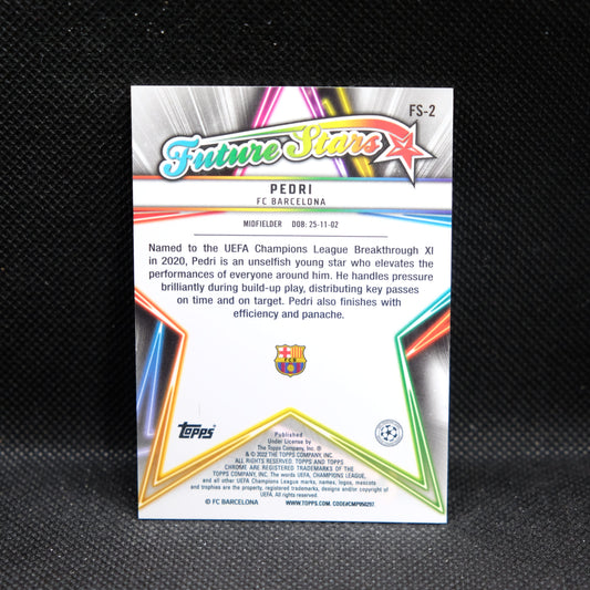 2021-22 Pedri Topps Chrome UEFA UCL Future Stars Refractor