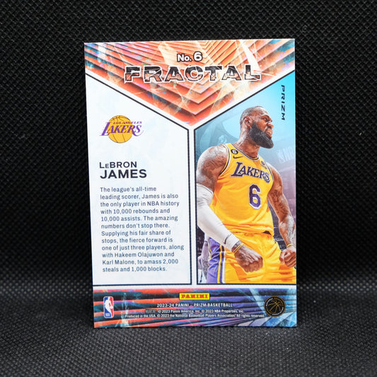 2023-24 Panini Prizm - LeBron James Fractal Silver Fast Break Prizm