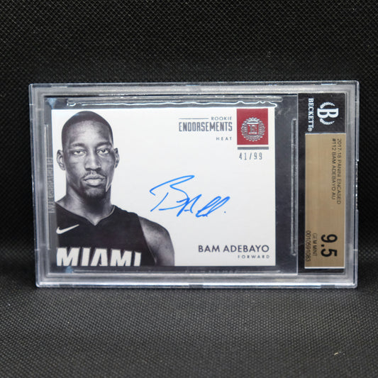 2017-18 Bam Adebayo Encased Rookie Endorsements /99 BGS 9.5 Auto