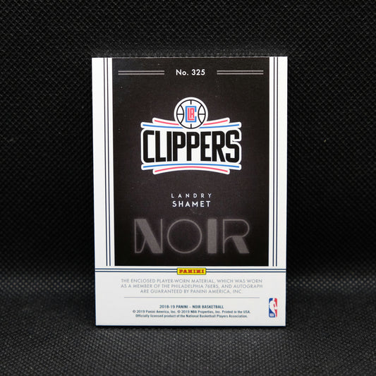 2018-19 Landry Shamet Noir #325 Rookie Patch Auto /99