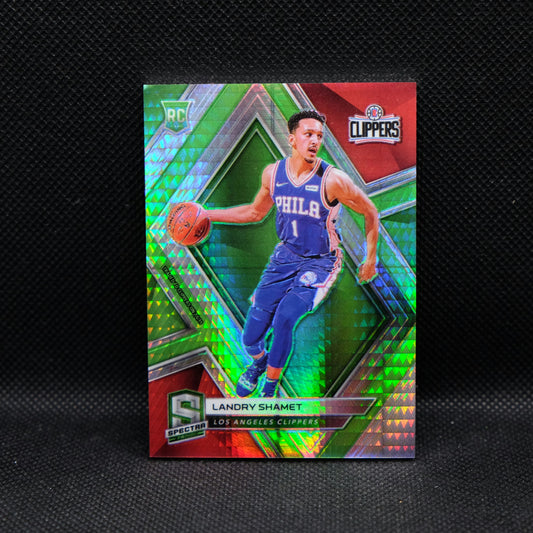 2018-19 Landry Shamet Spectra Hyper Green Rookie Card /49